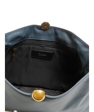 FURLA SFERA SOFT Sac bandoulière en cuir gris bleu - Sacs pour Femme - 5