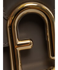 FURLA URBAN Petit sac à bandoulière en cuir gris urbain - Sacs pour Femme - 3