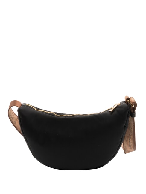 PUFFY NYLON Mini sac à bandoulière en forme de croissant Noir - Sacs pour Femme