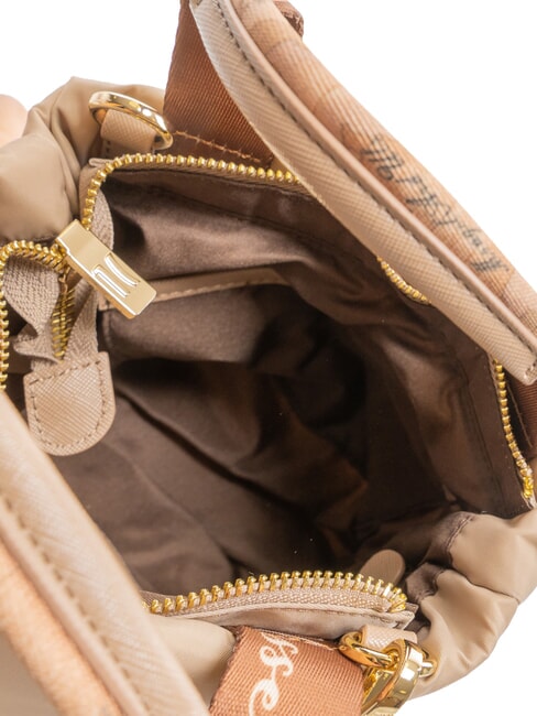 PUFFY NYLON Petit sac à main avec bandoulière grège - Sacs pour Femme