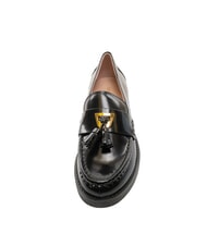 COCCINELLE BEAT SHINY Mocassins en cuir à pompon Noir - Chaussures Femme - 3