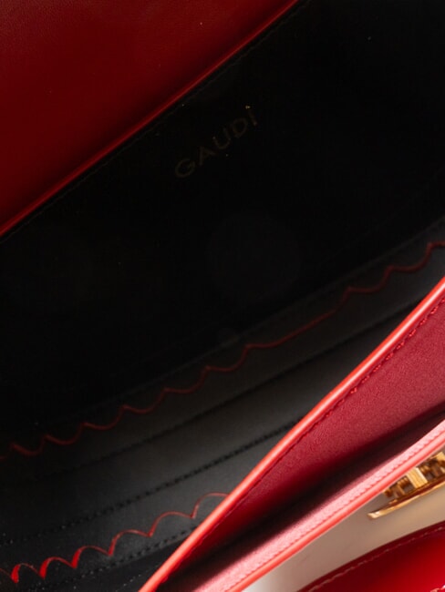 EVELYN LAK Petit sac à bandoulière en cuir verni ROUGE - Sacs pour Femme
