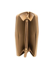 LOVE MOSCHINO QUILTED Grand portefeuille zipp&eacute; beige - Portefeuilles Femme - 2