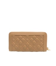 LOVE MOSCHINO QUILTED Grand portefeuille zipp&eacute; beige - Portefeuilles Femme - 3