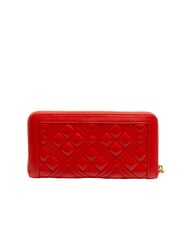 LOVE MOSCHINO QUILTED Grand portefeuille zipp&eacute; ROUGE - Portefeuilles Femme - 3