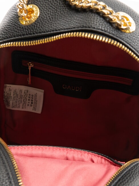 ESMERALDA Sac &agrave; dos avec poign&eacute;e en cha&icirc;ne NOIR - Sacs pour Femme