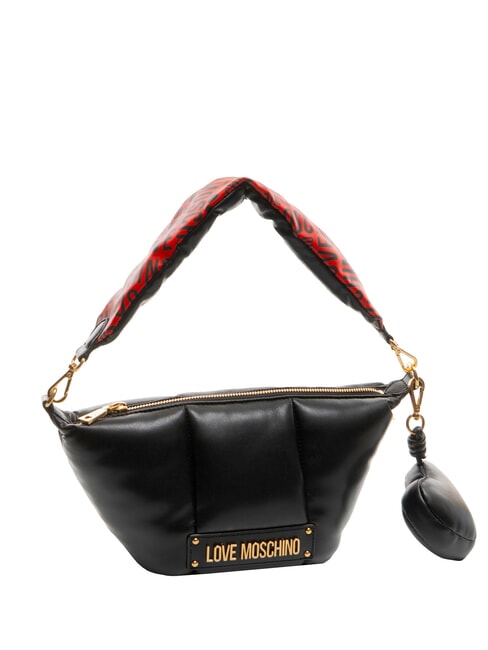 PUFFY LOGO Petit sac bandoulière pochette coeur noir/rouge/noir - Sacs pour Femme