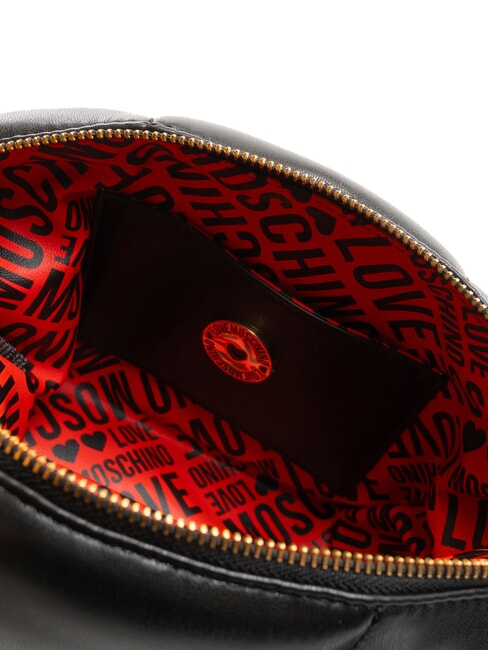 PUFFY LOGO Petit sac bandoulière pochette coeur noir/rouge/noir - Sacs pour Femme