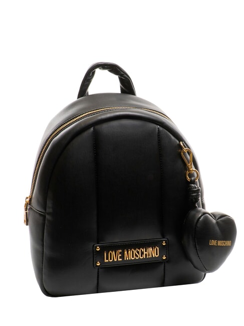 PUFFY LOGO Sac à dos avec pochette en forme de cœur noir/rouge/noir - Sacs pour Femme