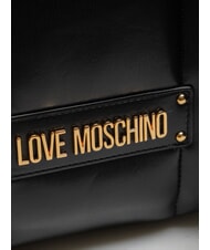 LOVE MOSCHINO PUFFY LOGO Sac à dos avec pochette en forme de cœur noir/rouge/noir - Sacs pour Femme - 3