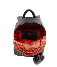 LOVE MOSCHINO PUFFY LOGO Sac à dos avec pochette en forme de cœur noir/rouge/noir - Sacs pour Femme - 5