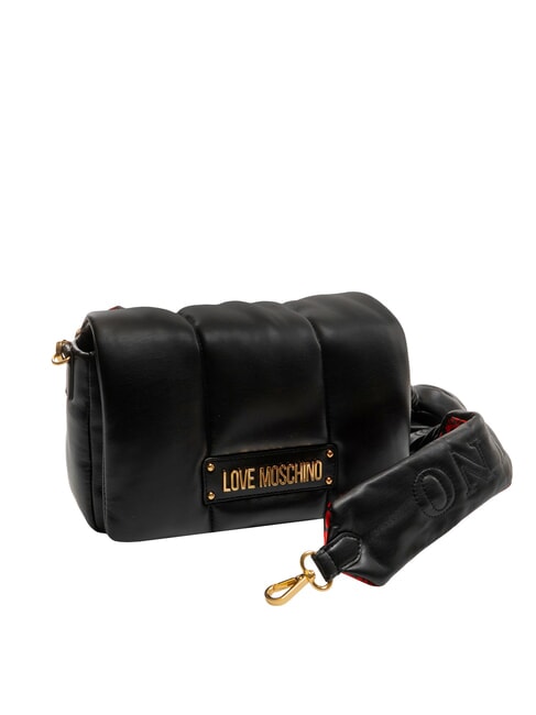 PUFFY LOGO Sac à bandoulière avec pochette en forme de cœur noir/rouge/noir - Sacs pour Femme