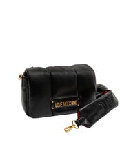 LOVE MOSCHINO PUFFY LOGO Sac à bandoulière avec pochette en forme de cœur - Sacs pour Femme
