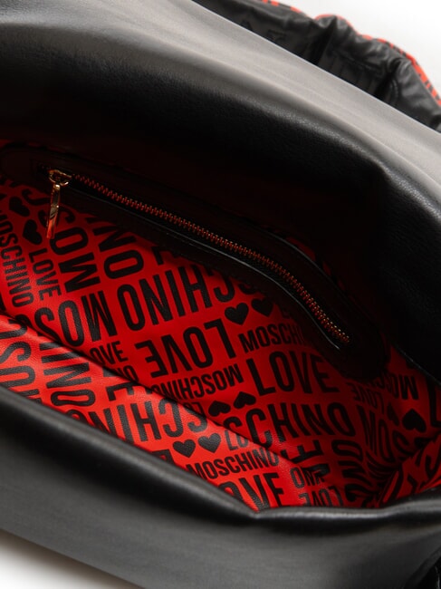 PUFFY LOGO Sac à bandoulière avec pochette en forme de cœur noir/rouge/noir - Sacs pour Femme