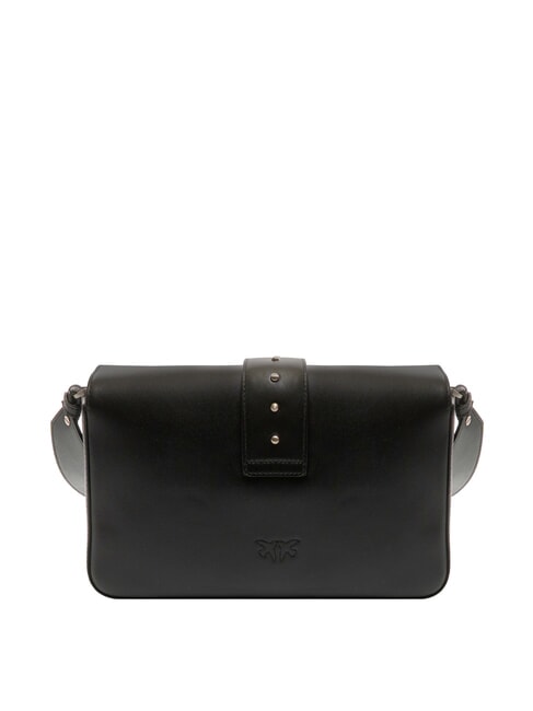 LOVE ONE CLASSIC SLOUCHY Sac à bandoulière en cuir limousine noire - argent mat - Sacs pour Femme