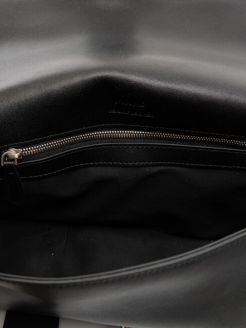 LOVE ONE CLASSIC SLOUCHY Sac à bandoulière en cuir limousine noire - argent mat - Sacs pour Femme