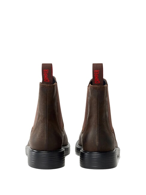 DEAN Bottines Chelsea en cuir nubuck brun foncé - Chaussures Homme