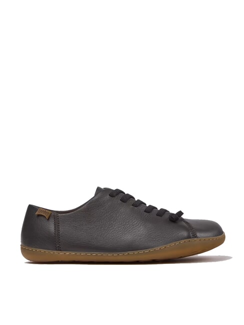 PEU CAMI Chaussures en cuir gris fonc&eacute; - Chaussures Homme