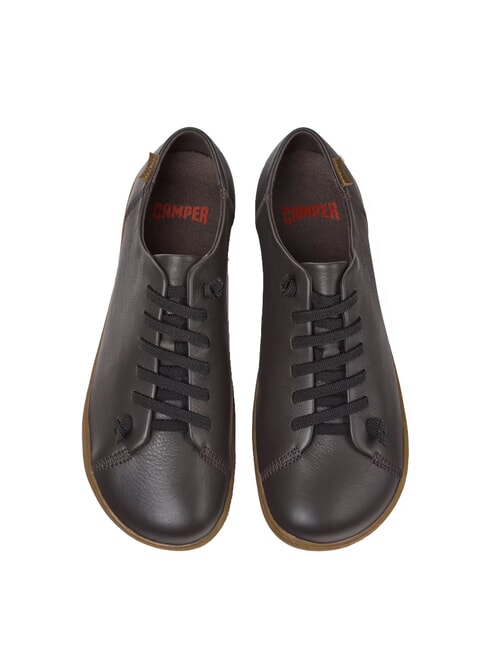 PEU CAMI Chaussures en cuir gris fonc&eacute; - Chaussures Homme