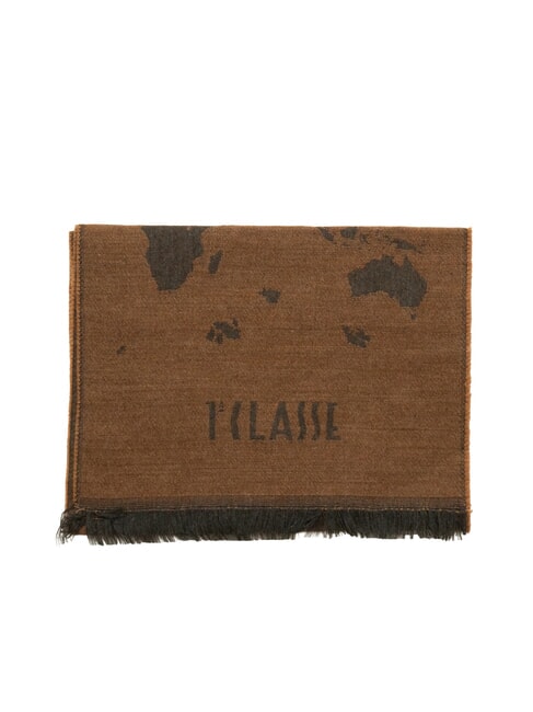 GEO &Eacute;charpe &agrave; franges ch&acirc;taigne - &Eacute;charpes