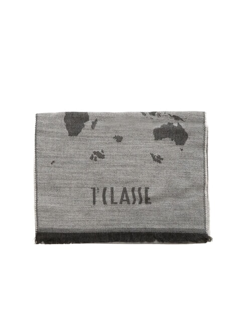 GEO &Eacute;charpe &agrave; franges GRIS - &Eacute;charpes