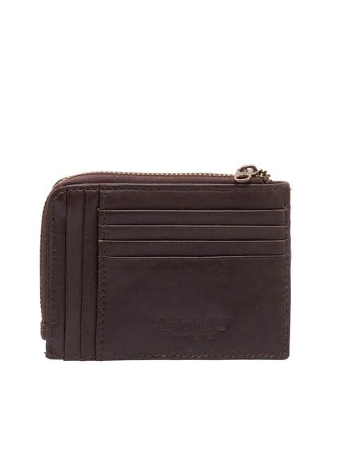 CLASSIC Porte-cartes en cuir avec porte-monnaie marron foncé - Portefeuilles Homme