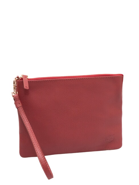 SMALL Petite pochette en cuir avec dragonne rouge - Sacs pour Femme