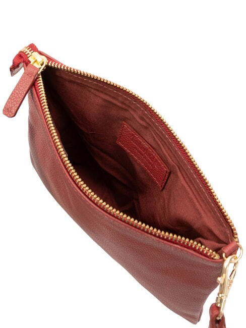 SMALL Petite pochette en cuir avec dragonne rouge - Sacs pour Femme