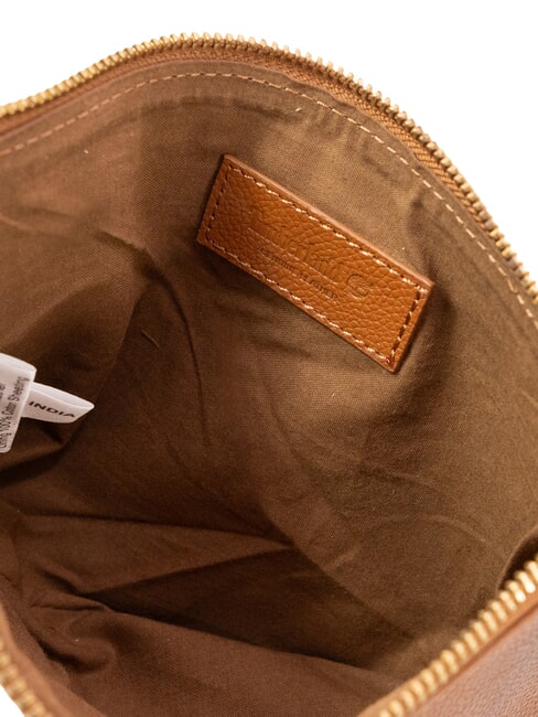 SMALL Petite pochette en cuir avec dragonne Cognac - Sacs pour Femme