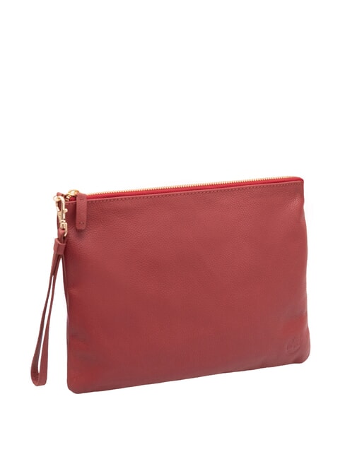 LARGE Grande pochette en cuir avec dragonne rouge - Sacs pour Femme