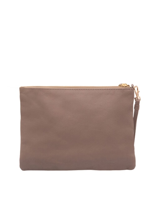LARGE Grande pochette en cuir avec dragonne naturel - Sacs pour Femme