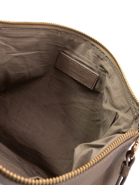 LARGE Grande pochette en cuir avec dragonne naturel - Sacs pour Femme