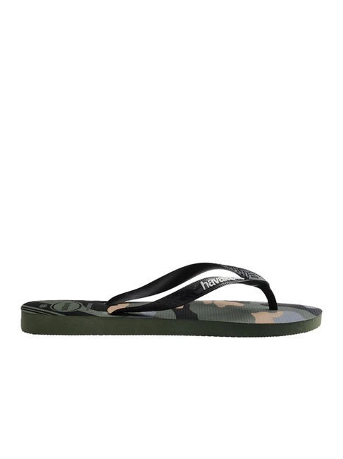 tongs TOP CAMU vert olive/noir - Chaussures unisexe