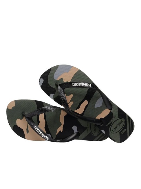 tongs TOP CAMU vert olive/noir - Chaussures unisexe