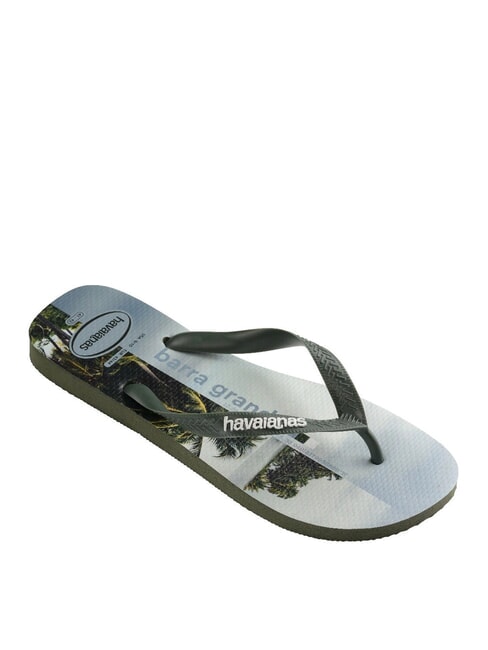 TOP SURFER Tongs vert olive - Chaussures Homme
