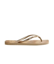 HAVAIANAS STYLESLIM SQUARE GLITTER Tongs carrées d'or - Chaussures Femme - 2
