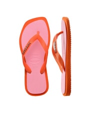 HAVAIANAS TOP SQUARE FUSION Tongs coucher de soleil orange - Chaussures Femme - 4