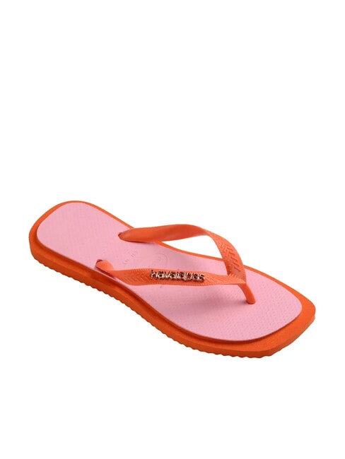 TOP SQUARE FUSION Tongs coucher de soleil orange - Chaussures Femme
