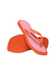 HAVAIANAS TOP SQUARE FUSION Tongs coucher de soleil orange - Chaussures Femme - 5