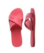 HAVAIANAS AQUA Chausson à bandes croisées porcelaine rose - Chaussures Femme - 6