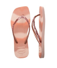 HAVAIANAS STYLESLIM SQUARE GLITTER Tongs carr&eacute;es ballet rose - Chaussures Femme - 5
