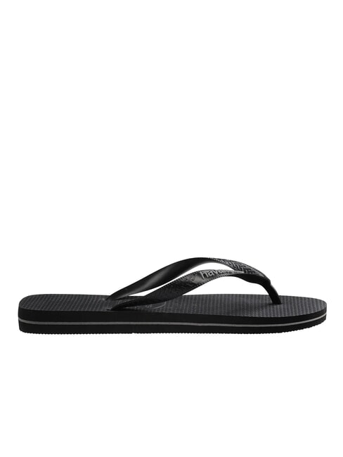 TOP RUBBER LOGO FILETE Tongs NOIR - Chaussures Homme
