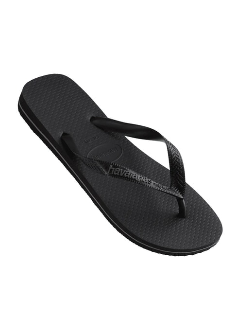 TOP RUBBER LOGO FILETE Tongs NOIR - Chaussures Homme