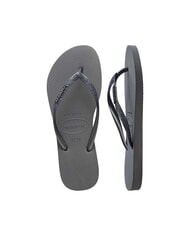 HAVAIANAS SLIM GLITTER II Tongs gris/graphite - Chaussures Femme - 5