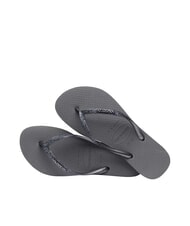 HAVAIANAS SLIM GLITTER II Tongs gris/graphite - Chaussures Femme - 4