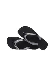 HAVAIANAS DUAL Tongs noir/gris acier - Chaussures Homme - 4