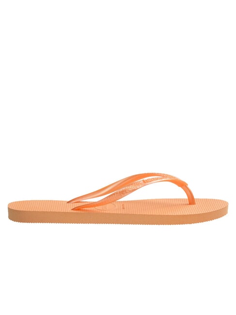 Tongs HAVAINAS SLIM p&ecirc;che - Chaussures Femme