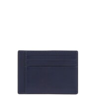PIQUADRO FINN Porte-cartes plat en cuir bleu - Portefeuilles Homme - 2