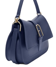 FURLA FLOW M Sac à main M en cuir bleu royal - Sacs pour Femme - 3