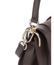 FURLA FLOW Petit sac en cuir avec bandoulière tons expresso - Sacs pour Femme - 3